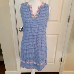 Vineyard Vines blue linen dress size 6